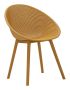 Outdoor chairs Ibiza, 2 pcs, Yellow, 59 × 83 × 59 cm