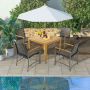 Outdoor chair set, 4 pcs, 63.5 × 66.04 × 87.63 cm