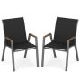 Outdoor chairs, 2 pcs, 56 × 88 × 66 cm