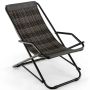 Outdoor chair, foldable, Grey, 106.68 × 78.74 × 64.77 cm