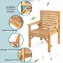 Outdoor wooden chair with curved backrest, solid spruce