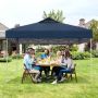 Outdoor gazebo, 3 height levels, 295 × 295 × 255–275 cm