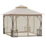 Outdoor gazebo Outsunny 295x295x275cm., beige/black