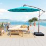 Outdoor umbrella, 32 LED lights, Green, 300 × 300 × 250 cm