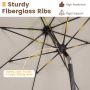 Outdoor Umbrella, 8 Poles, Sand