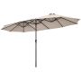 Outdoor umbrella, double-sided, 12 ribs, 469.4 × 280.4 × 243.8 cm