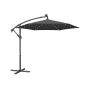 SONGMICS Outdoor Umbrella, 32 LED Lights, Gray