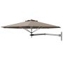 Outdoor umbrella, wall-mounted