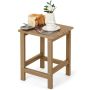 Outdoor side table, Square table top, Black/grey/white/teak, 36 × 47 × 36 cm