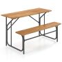 Outdoor table and bench set, 2-seater, 132 × 81.3 × 74.9 cm