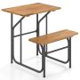Outdoor table and bench set, single-sided, 1 seater, 81.3 × 69.9 × 74.9 cm