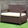 Ulkopenkki, kahden istuttava, Ruskea/beige, 107,95 × 83,82 × 63,5 cm
