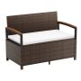Outdoor bench with storage box, 175 l, 47 × 33 × 24 in