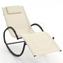 Outdoor rocking chair, Removable headrest, 162.56 × 62.23 × 86.36 cm