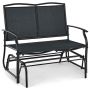 Glider outdoor rocking bench, 2-seater, brown, 104.9 × 71.4 × 93 cm