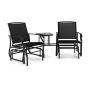 Outdoor rocking chair, double with table, 195.58 × 86.36 × 91.44 cm