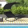 Outdoor swing bed, double, with 2 headrests, 182 × 165 × 137 cm