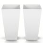 Ulkoruukkusetti VEVOR F3366W-WT, 2 kpl, Valkoiset, 32,5 × 66,5 × 32,5 cm