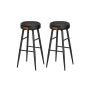 Bar stool set 51.6x51.6x76.2cm., black