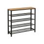 Shoe rack 100 x 30 x 92.5 cm., brown/black