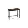 Desk with charging station and drawer 40x120x104.6cm., dark brown/black