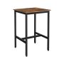 Bar table 60 x 60 x 90 cm., brown/black