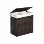 Laundry basket, hand-woven, brown