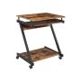 Desk on casters LCD811X01., brown/black