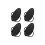 Set of 4 clothes hooks 5.5x7.3x8.5cm., black