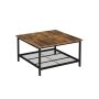 Square coffee table, brown/black