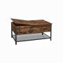 Coffee table with hinged lid 100 x 55 x 47 cm., brown/black