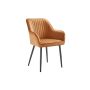Dining chair 60x62.5x85cm., orange/black