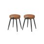 Bar stool set 48x48x48.2cm., brown/black