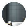LED bathroom mirror, touch control, Ø 60 × 2.8 cm