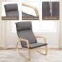 Bentwood rocking chair, padded, 2 cm, gray