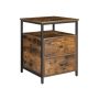 Bedside table 45x45x60 cm., brown/black