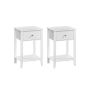 Set of 2 bedside tables 35x40x60cm, white
