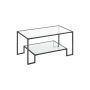 Transparent coffee table 55x100x45cm., black color