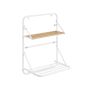 Wall-mounted clothes dryer with shelves 26x42x56cm., white/light brown