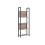 Freestanding shelf with 5 open shelves, grey-black