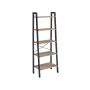 5-tier ladder-type shelf, black-gray