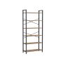 6-tier bookshelf 30 x 80 x 186 cm, dark walnut - black