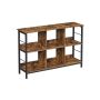 Industrial style bookcase vintage brown-black