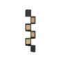 Shelf 20x20x126cm., black/light brown