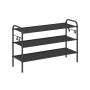 Shoe shelf 28x85x53cm., black