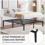 Bed frame, Black, 200 × 160 × 36 cm