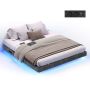 VASAGLE bed frame, LED lighting, Grey