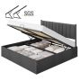 VASAGLE bed frame, with headboard and storage space under the bed, 183.4 × 110 × 209.3 cm