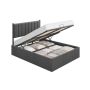 VASAGLE bed frame, with storage space under the bed, Grey, 209.3 × 143.4 × 110 cm
