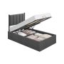 VASAGLE bed frame, with storage space under the bed, Grey, 209.3 × 93.4 × 110 cm
